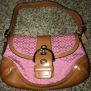 NWOT Coach Signature Pink Soho Shoulder Bag!